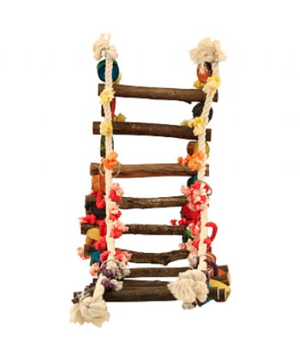 Jungle Wood and Rope Ladder Parrot Toy